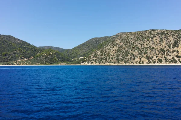 Landschap Van Berg Athos Autonome Kloosterstaat Chalkidiki Griekenland — Stockfoto