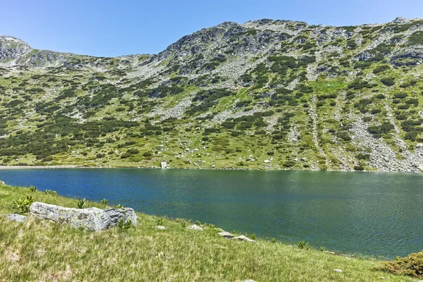 Sommaren Syn Fiskesjöar Ribni Ezera Rila Berg Bulgarien — Stockfoto