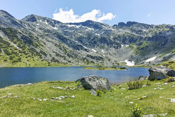 Sommaren Syn Fiskesjöar Ribni Ezera Rila Berg Bulgarien — Stockfoto