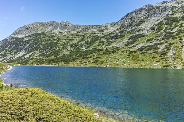 Vista Verão Dos Lagos Peixe Ribni Ezera Montanha Rila Bulgária — Fotografia de Stock