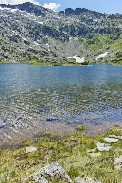 Vue Été Sur Les Lacs Poissons Ribni Ezera Montagne Rila — Photo