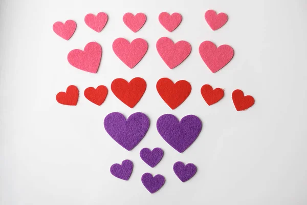 Sevgililer günü kartı kadife Kalpler