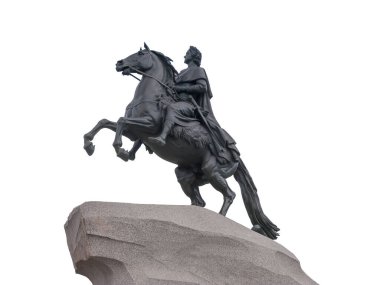 Peter 1 'in bronz bir atın üzerindeki anıtı.