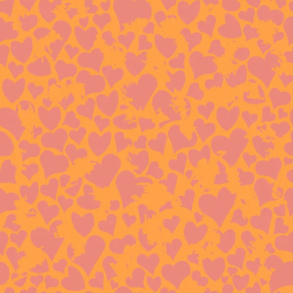 Patrón de garabatos sin costuras. Fondo vectorial con corazones rotos — Vector de stock