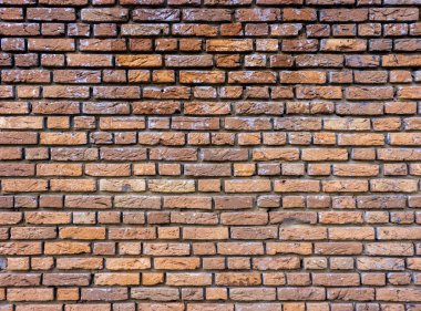 Kırmızı eski yıpranmış tuğla duvar