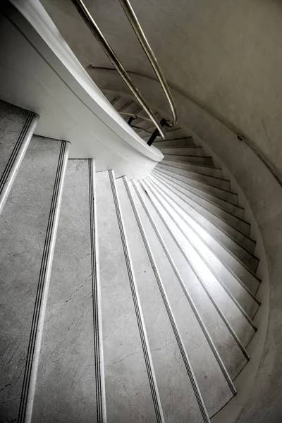 Turning marble stairs — Stock Photo, Image