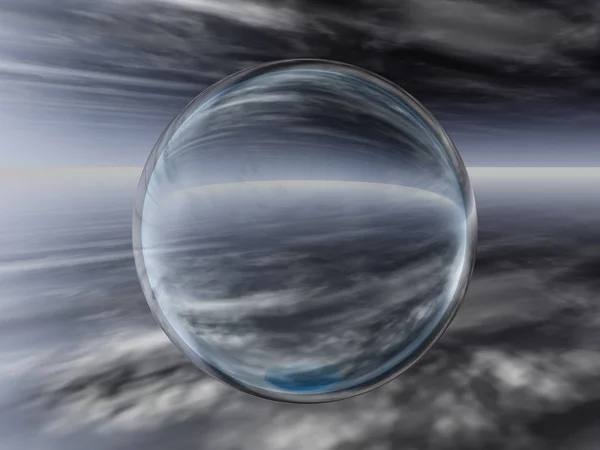 玻璃球和云 — 图库照片