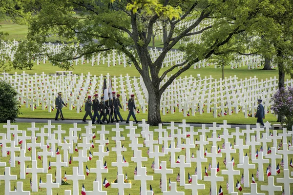 Memorial day at the American cemetery in France 24 may 2015 — Stock Photo, Image