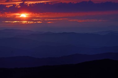 Mount Aigoual günbatımı