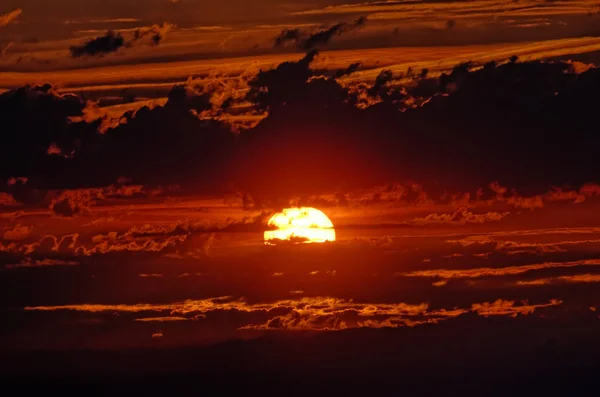 Puesta de sol desde el monte Aigoual — Foto de Stock