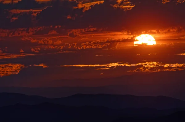 Coucher de soleil depuis le mont Aigoual — Photo