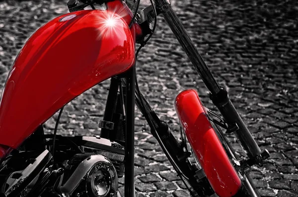 New red motorcycle — Stock Photo, Image