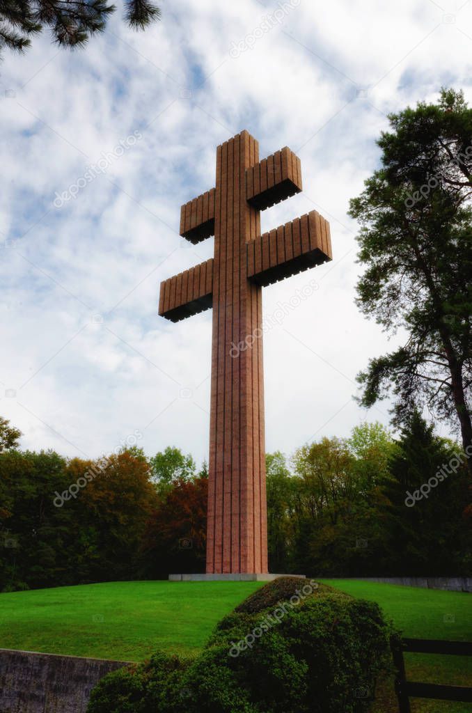 wooden cross of Lorraine