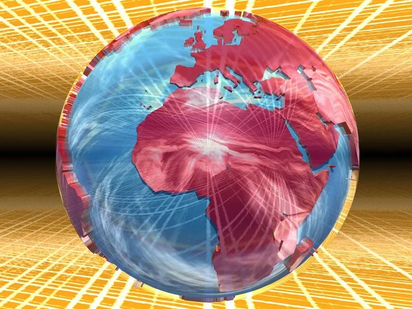 Colored earth globe — Stock Photo, Image