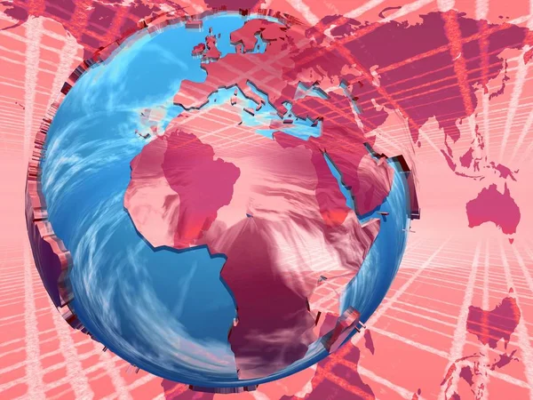 Gekleurde Earth globe — Stockfoto