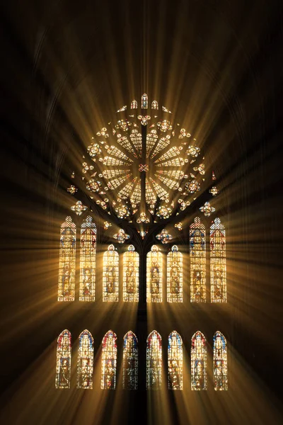 Vetrate nella cattedrale di Metz — Foto Stock