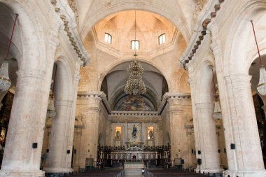 Havana katedralin iç görünümü 
