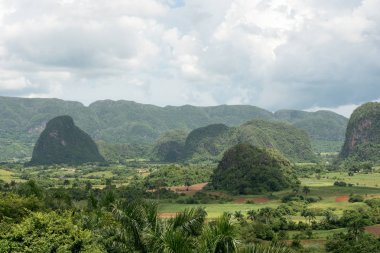 Vinales Küba'da mogotes görünümünü