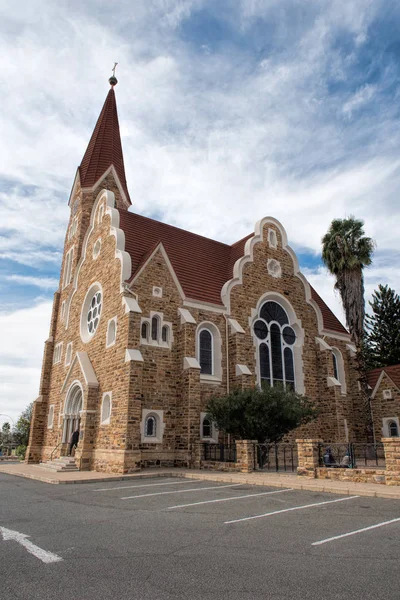 Windhoek Chiesa Giorno Colpo Tempo — Foto Stock