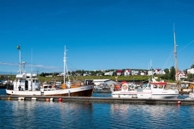 Husavik Limanı. Yakın çekim.