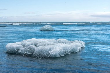 Jokulsarlon 'daki plaj.