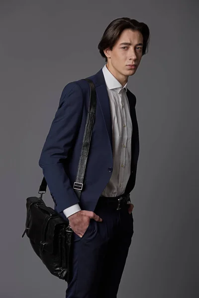 Businessman portrait wearing trendy suit