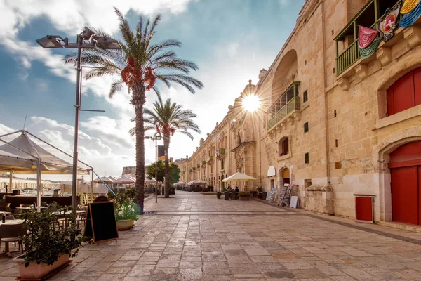 Waterfront in Valletta, Malta.