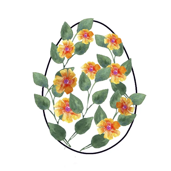 Watercolor stylized Easter eggs on a white background — Stock Photo, Image