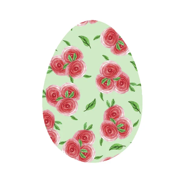 Akvarell stilizált húsvéti tojás fehér alapon — Stock Fotó