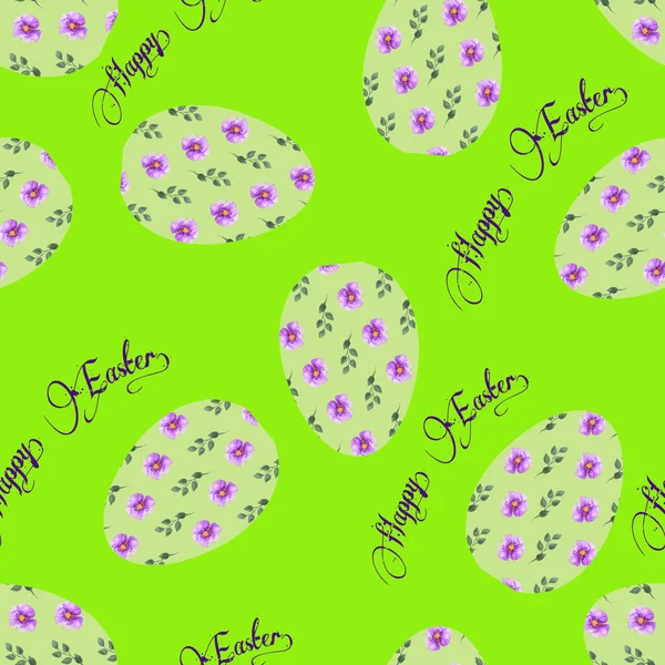 Renkli arka plan dekoratif Paskalya yumurtalarında desen — Stok fotoğraf