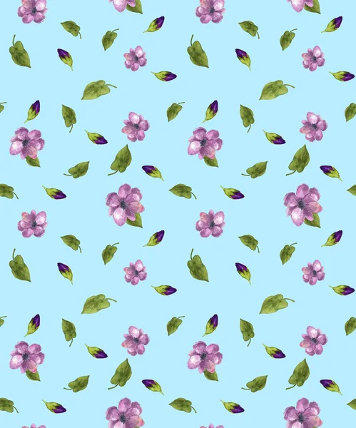 A seamless pattern with a floral pattern for decoration on a color background — Stock Photo, Image