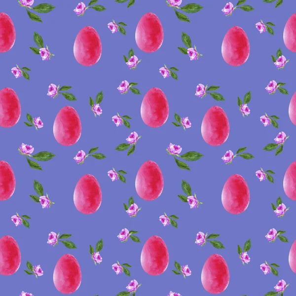 Pattern from the picture of Easter eggs and flowers — 스톡 사진