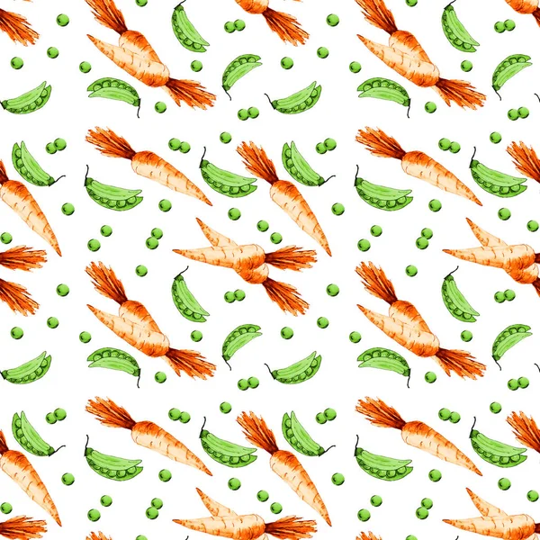Μια σειρά από βιολογικά φρέσκα λαχανικά μοτίβο. Χειροποίητα γραφικά σε λευκό φόντο με κείμενο. — Φωτογραφία Αρχείου