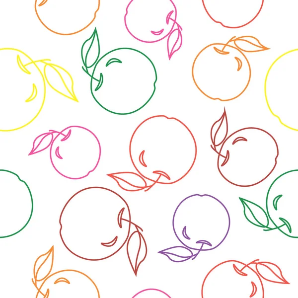 Des pommes. Modèle de pommes multicolores. Illustration hors ligne. illustration vectorielle sur fond blanc — Image vectorielle