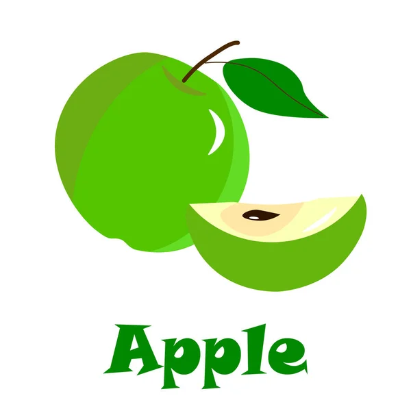 Äpplen på vit bakgrund. Illustration begreppskonst med text. — Stockfoto