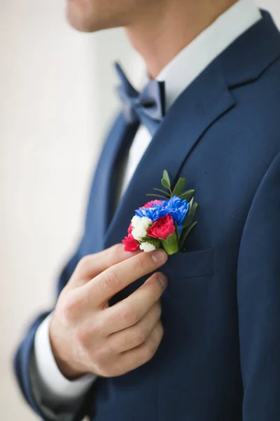 Vőlegény esküvői virág — Stock Fotó