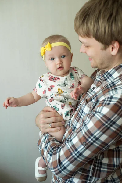 Šťastný otec s dcerou — Stock fotografie