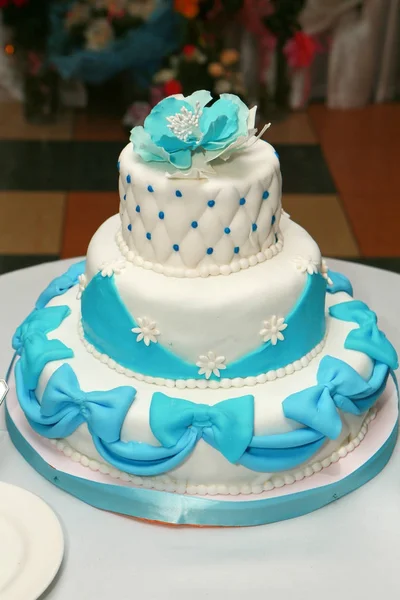 Piękny oryginalny tort weselny — Zdjęcie stockowe