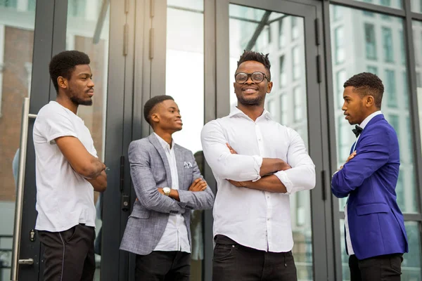 Team Young African Men Building — Stock Photo, Image