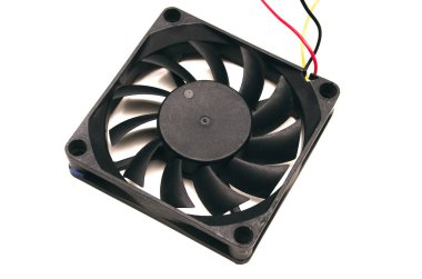 CPU fan (serin) beyaz arka plan üzerinde izole kılavuz. PC bileşenleri donanım.