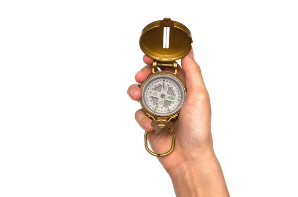 Compass Hand Isolated — Stock Photo, Image