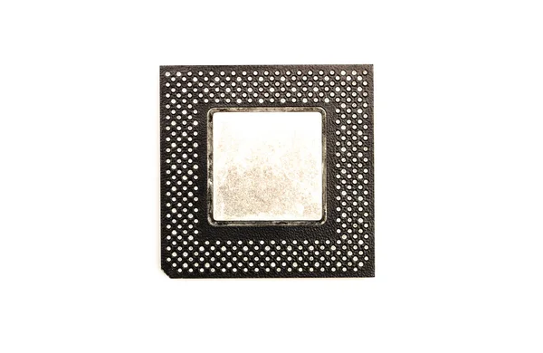 Prozessor Chip Cpu Zentraleinheit Isoliert Auf Weißem Hintergrund Ansicht Von — Stockfoto