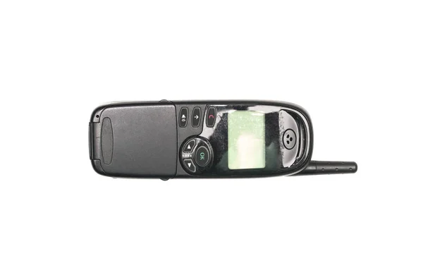 Retro Mobile Phone Isolated White Background Lamshell Phone — Stock Photo, Image