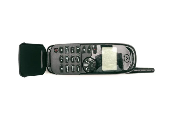 Retro Elszigetelt Fehér Background Lamshell Telefon Mobiltelefon — Stock Fotó