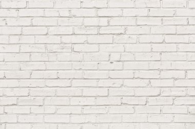 Arkaplan için beyaz tuğla duvar