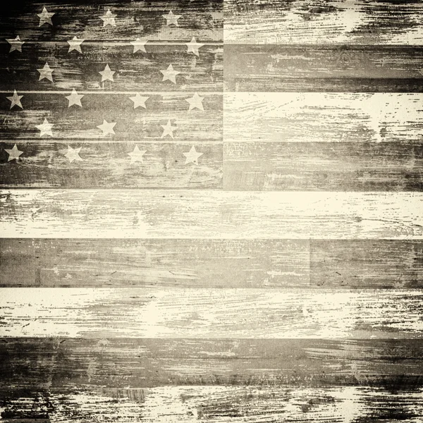 Amerikanische Flagge auf Holzbrett — Stockfoto