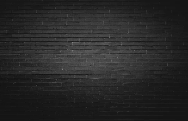 Black brick wall background — Stock Photo, Image