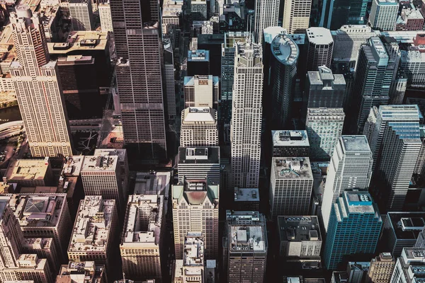 Downtown Skyscrapers with Vintage Colors — Stock Photo, Image