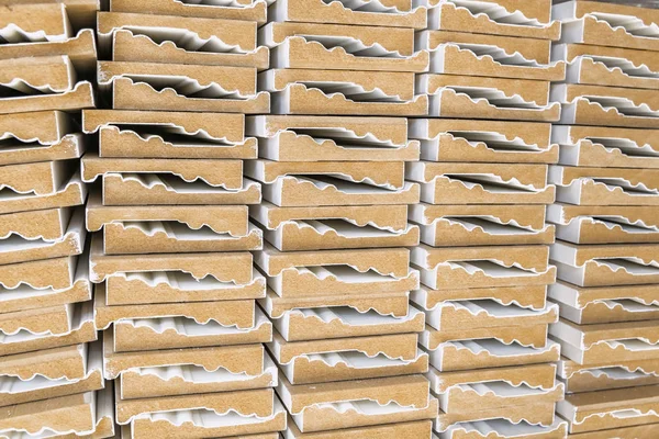 Decorative mouldings in warehouse — Stock Photo, Image