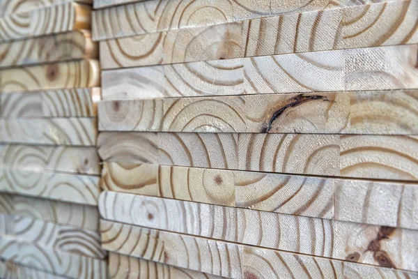 Passos de madeira no armazém — Fotografia de Stock